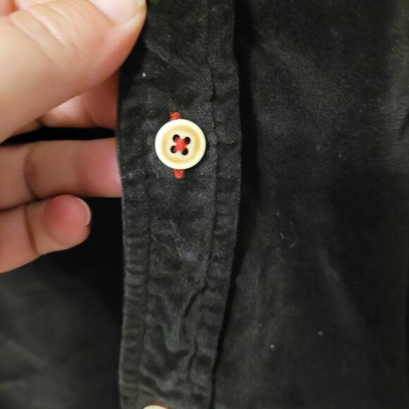 32 Bar Blues Shirt Mens Large Black Elbow Patches Velour Button Up Long Sleeve - Picture 7 of 9
